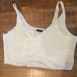 Urban Outfitters waffle knit cutout crop top